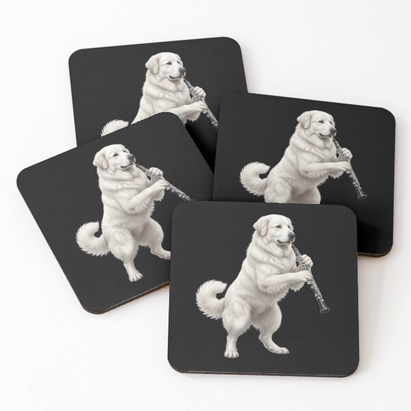 Item preview, Great Pyrenees Playing Oboe Player Oboist Dog Lover designed and sold by DoodleTortle.
