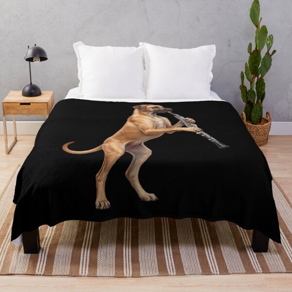Item preview, Great Dane Playing Oboe Player Oboist Dog Lover designed and sold by DoodleTortle.