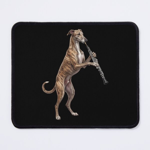 Item preview, Greyhound Playing Oboe Player Oboist Dog Lover designed and sold by DoodleTortle.