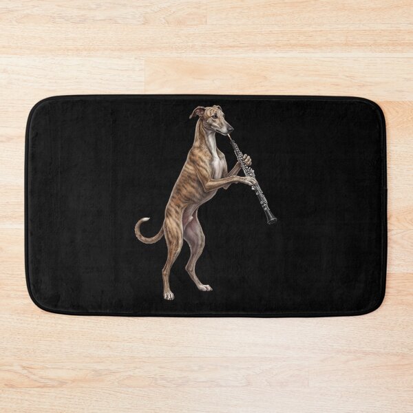 Item preview, Greyhound Playing Oboe Player Oboist Dog Lover designed and sold by DoodleTortle.