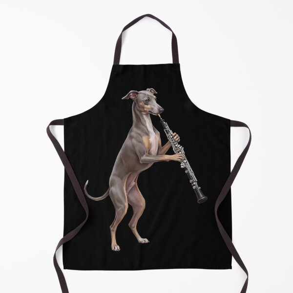 Item preview, Italian Greyhound Playing Oboe Player Oboist Dog Lover designed and sold by DoodleTortle.