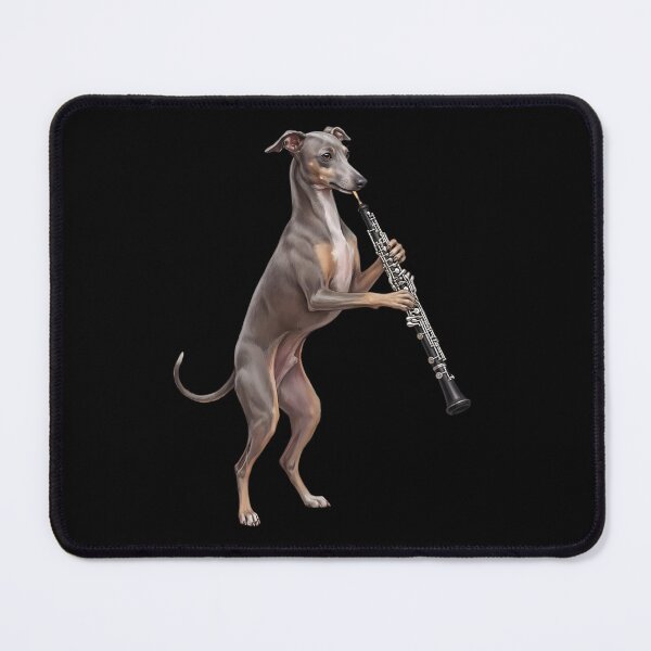 Item preview, Italian Greyhound Playing Oboe Player Oboist Dog Lover designed and sold by DoodleTortle.
