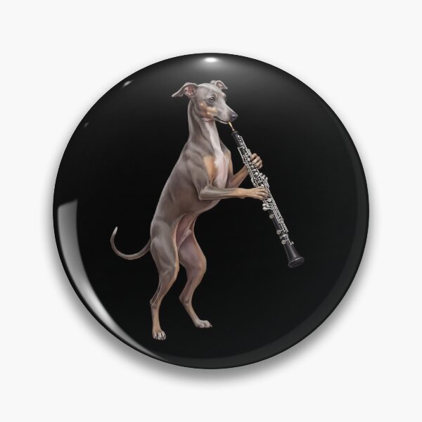 Item preview, Italian Greyhound Playing Oboe Player Oboist Dog Lover designed and sold by DoodleTortle.