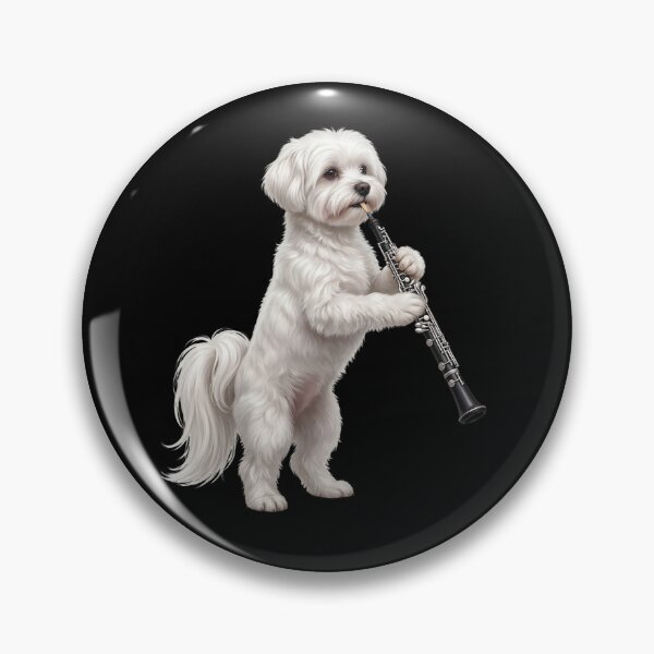 Item preview, Maltese Playing Oboe Player Oboist Dog Lover designed and sold by DoodleTortle.