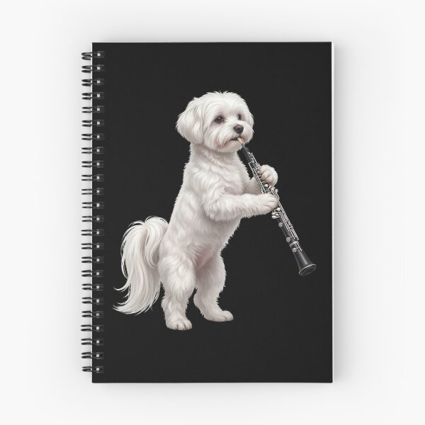 Item preview, Maltese Playing Oboe Player Oboist Dog Lover designed and sold by DoodleTortle.