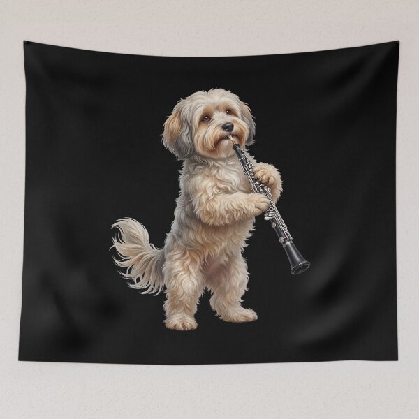 Item preview, Havanese Playing Oboe Player Oboist Dog Lover designed and sold by DoodleTortle.