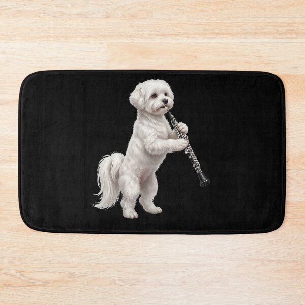 Item preview, Maltese Playing Oboe Player Oboist Dog Lover designed and sold by DoodleTortle.