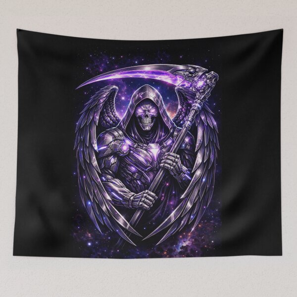 Item preview, Galactic War Grim Reaper Sticker – Cosmic Sci-Fi Skull Reaper Dark Fantasy Art designed and sold by MaulCabral Designs.