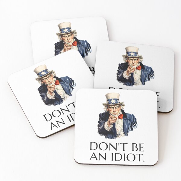 Item preview, Uncle Sam says Don't Be an Idiot designed and sold by The Sporty Nerd.