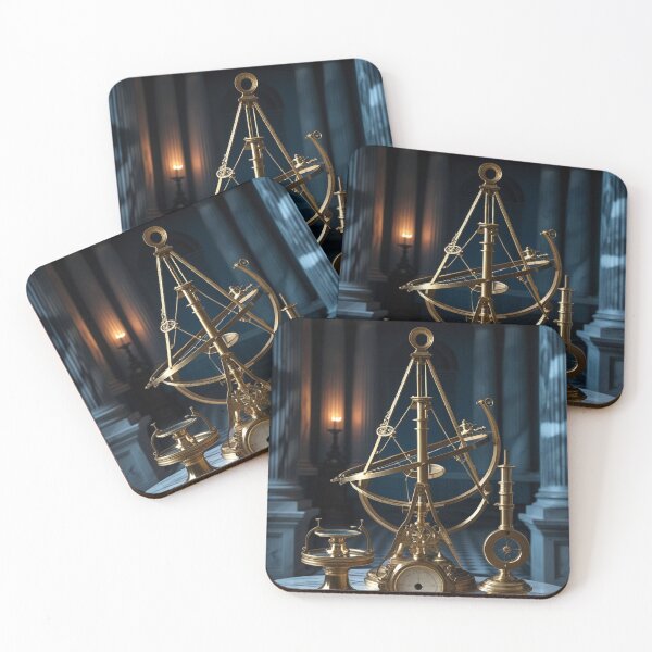 Item preview, Brass Astronomical Instruments — Vintage Observatory Dark Academia Art designed and sold by semenol.