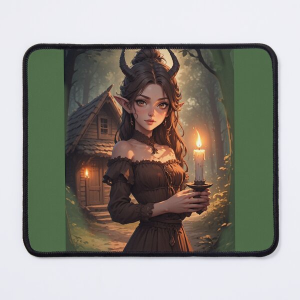 Item preview, Anime demon girl and dark cabin designed and sold by ArtsJulian.