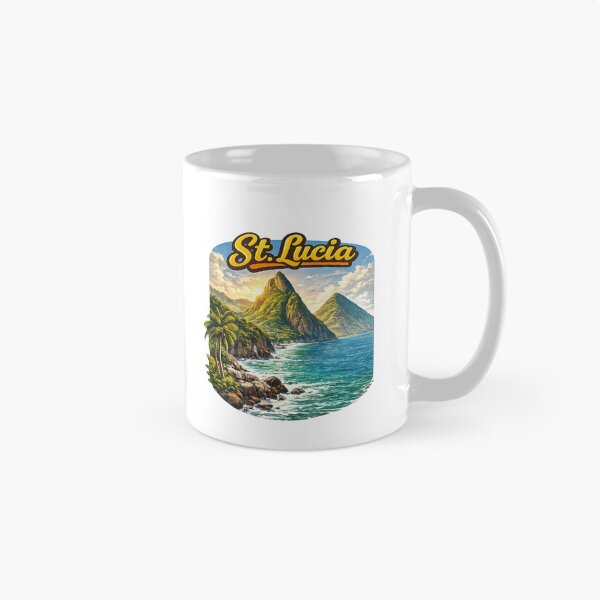 Item preview, St. Lucia - Pitons Dramatic Coast designed and sold by Myra365Art.
