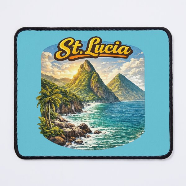 Item preview, St. Lucia - Pitons Dramatic Coast designed and sold by Myra365Art.