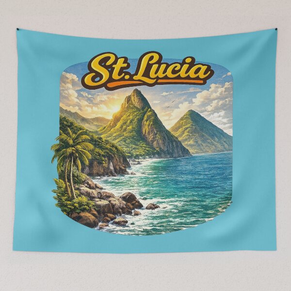 Item preview, Santa Lucía - La espectacular costa de los Pitones designed and sold by Myra365Art.