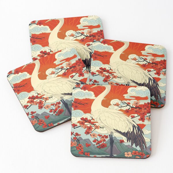 Item preview, Crane and Cherry Blossoms designed and sold by karybaquetu10.