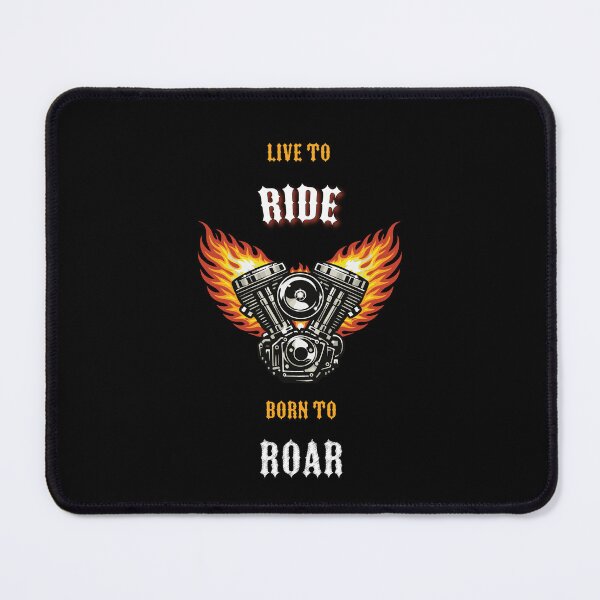 Item preview, Live to Ride Born to Roar Motorcycle Engine Biker T-Shirt designed and sold by Freki & Geri.
