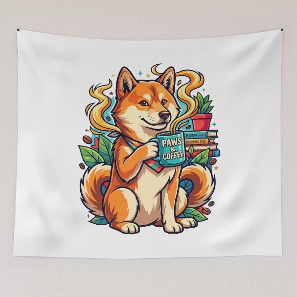 Item preview, Funny Coffee and Dogs Morning Person Quote designed and sold by Tong4130.