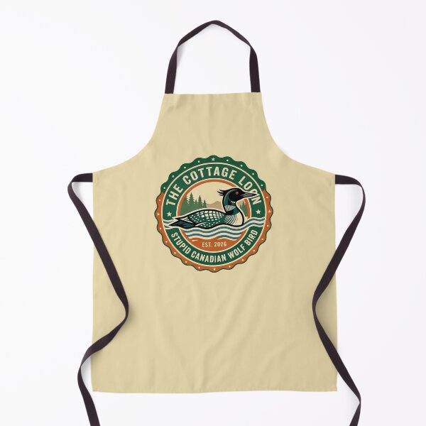 Item preview, Retro Cottage Loon Stupid Canadian Wolf Bird Graphic designed and sold by Terry Bain.