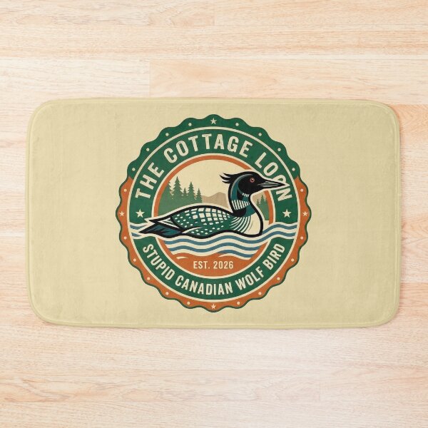 Item preview, Retro Cottage Loon Stupid Canadian Wolf Bird Graphic designed and sold by Terry Bain.