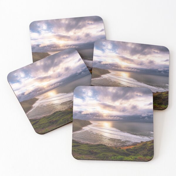 Item preview, Golden Sunset Over California Coastal Cliffs and Pacific Ocean designed and sold by TheHikersEye.
