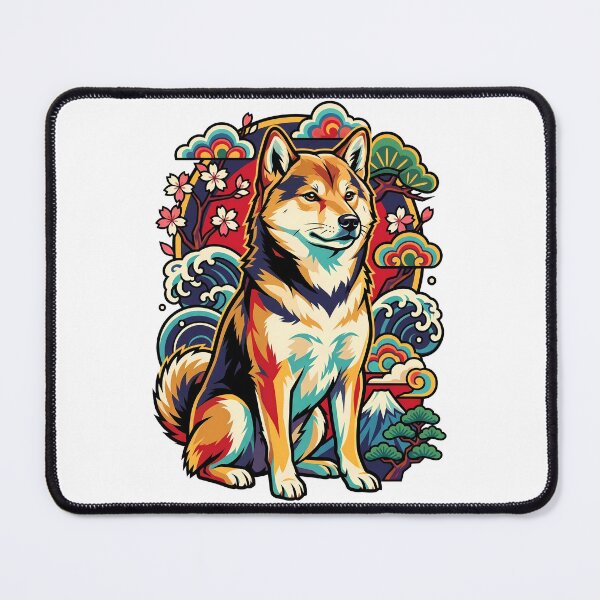 Item preview, Japanese Ukiyo-e Style Shiba Inu Waves designed and sold by Tong4130.