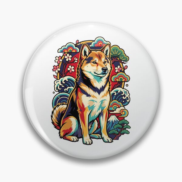 Item preview, Japanese Ukiyo-e Style Shiba Inu Waves designed and sold by Tong4130.