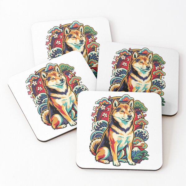 Item preview, Japanese Ukiyo-e Style Shiba Inu Waves designed and sold by Tong4130.