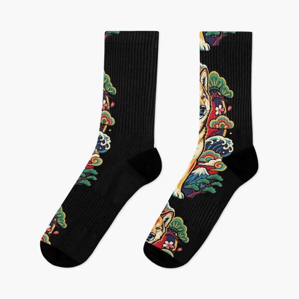 Item preview, Japanese Ukiyo-e Style Shiba Inu Waves designed and sold by Tong4130.