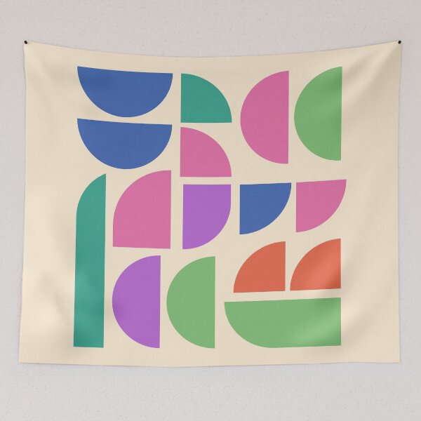 Item preview, Pastel Spring Bauhaus Minimalist Abstract Illustration designed and sold by MaiZephyr.