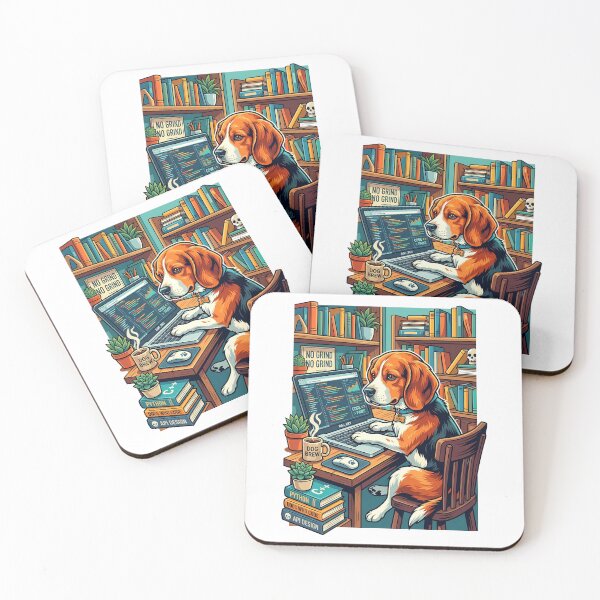 Item preview, Funny Working From Home Dog with Laptop designed and sold by Tong4130.