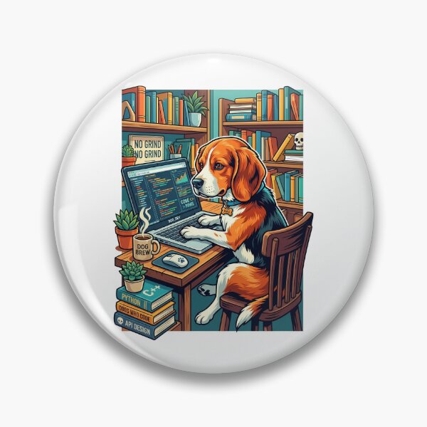 Item preview, Funny Working From Home Dog with Laptop designed and sold by Tong4130.