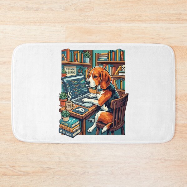 Item preview, Funny Working From Home Dog with Laptop designed and sold by Tong4130.