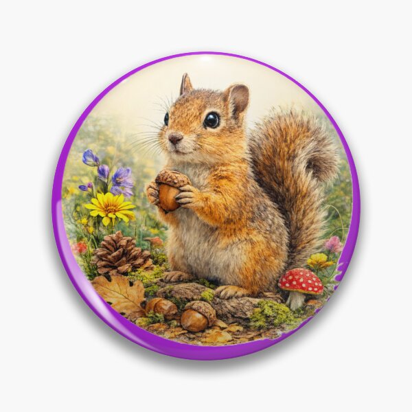 Item preview, Ground Squirrel – Alert Meadow Scout | Woodland Wildlife Portrait designed and sold by TheJoyfulPen.