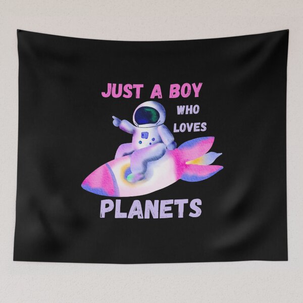 Item preview, Just a Boy Who Loves Planets designed and sold by LuveraxArt.