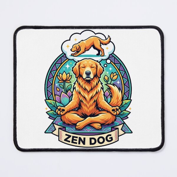 Item preview, Zen Dog Meditation Yoga Pose Illustration designed and sold by Tong4130.