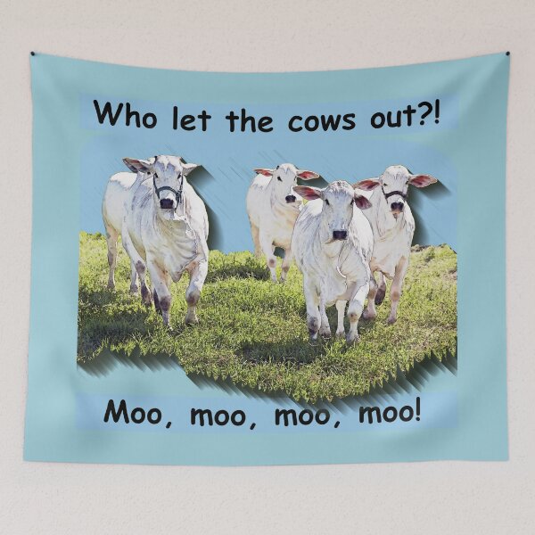 Item preview, Who Let the Cows Out? designed and sold by TheCulturedConures.