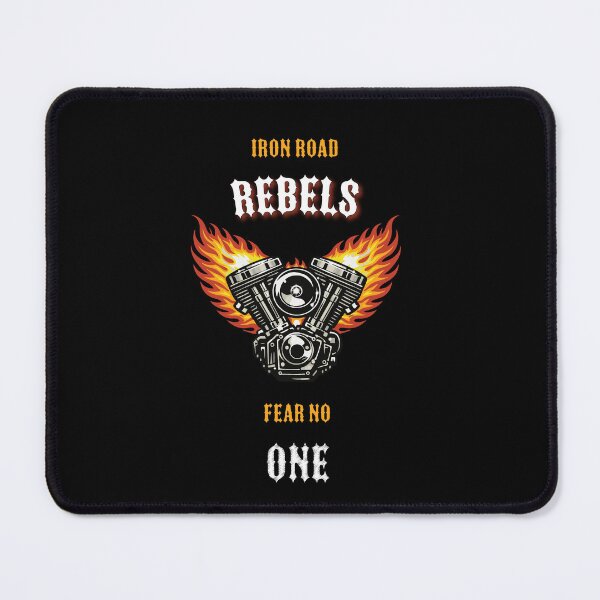 Item preview, Iron Road Rebels Fear No One Motorcycle Biker T-Shirt designed and sold by Freki & Geri.