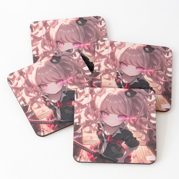 Item preview, Junko Enoshima Danganronpa Chibi Samurai Waifu With Pink Twin Tails designed and sold by TanglenRabbit.