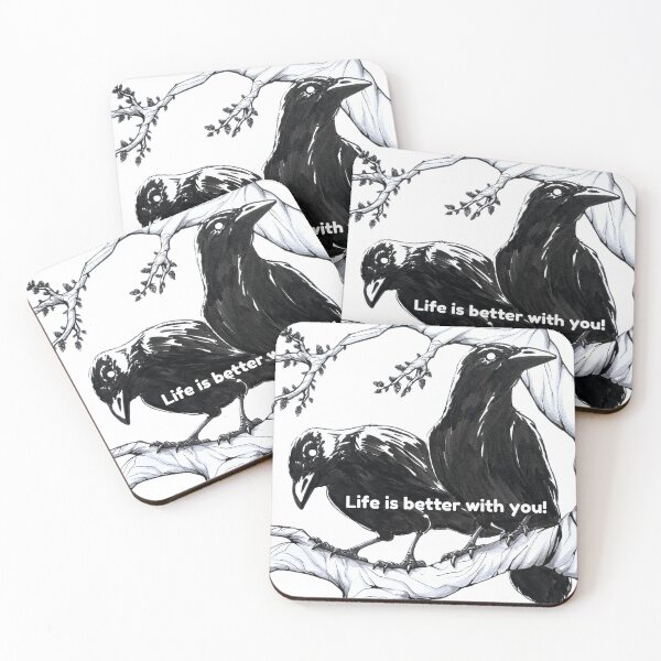Item preview, Life is better with you two crows in a tree designed and sold by HBOriginalsArt.