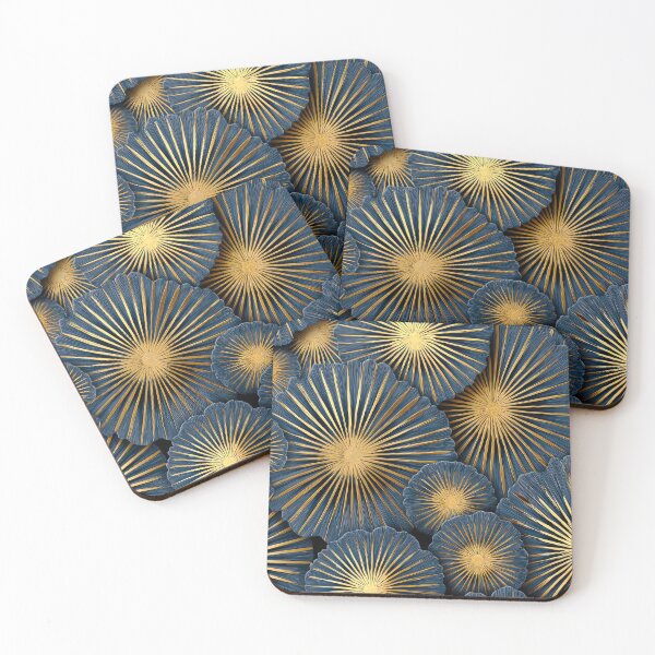 Item preview, Art Deco Inspired Blue And Golden Abstract Designs designed and sold by DEC02.