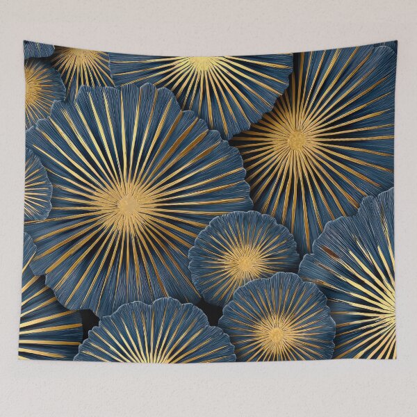 Item preview, Art Deco Inspired Blue And Golden Abstract Designs designed and sold by DEC02.