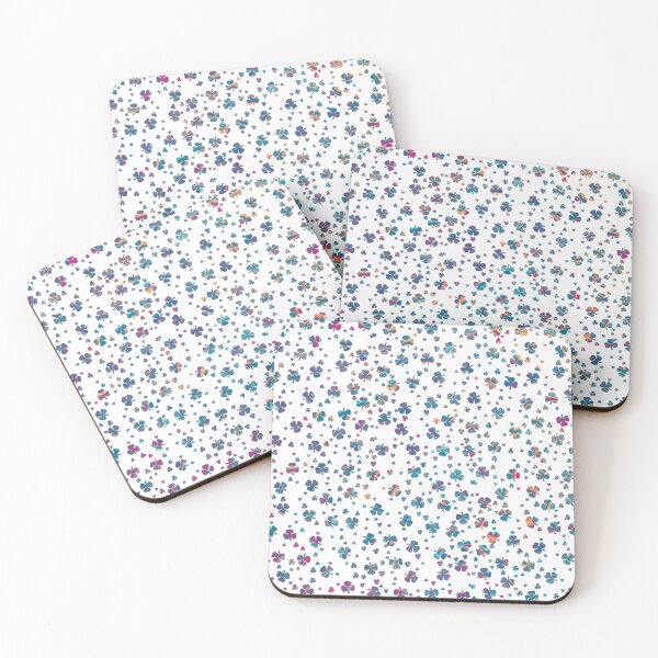 Item preview, Colorful Abstract Clover Scatter Pattern on White Background designed and sold by Wednesday Art design .
