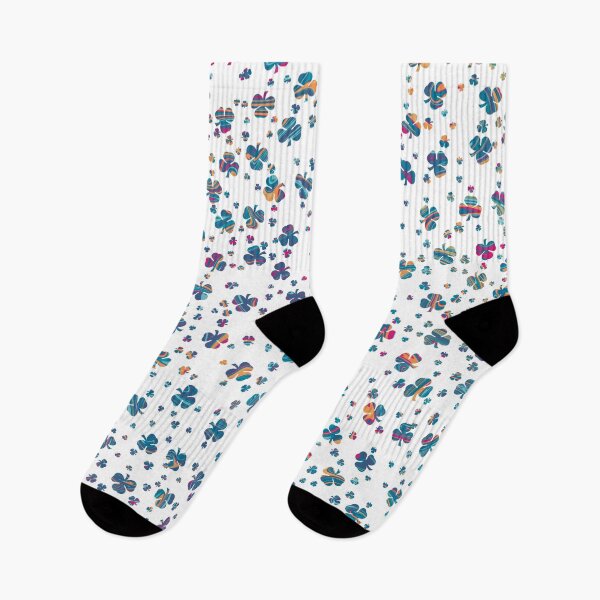 Item preview, Colorful Abstract Clover Scatter Pattern on White Background designed and sold by Wednesday Art design .