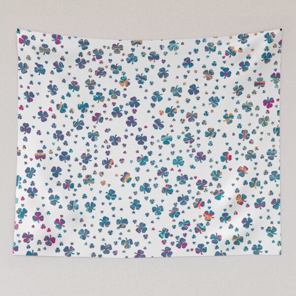 Item preview, Colorful Abstract Clover Scatter Pattern on White Background designed and sold by Wednesday Art design .
