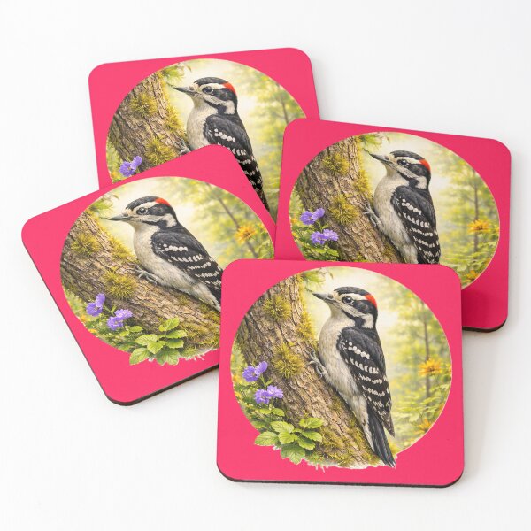Item preview, Woodland Woodpecker – Forest Tree Drummer | Painterly Bird Portrait designed and sold by TheJoyfulPen.