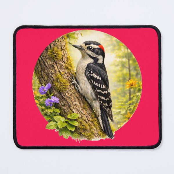 Item preview, Woodland Woodpecker – Forest Tree Drummer | Painterly Bird Portrait designed and sold by TheJoyfulPen.