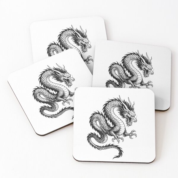 Item preview, Eternal Spirit Dragon Black Ink - Mythical Serpent Art designed and sold by InkStation24.