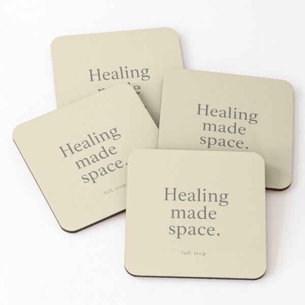 Item preview, Healing Made Space – Minimal Emotional Growth Quote Design designed and sold by Irene Catchmind.