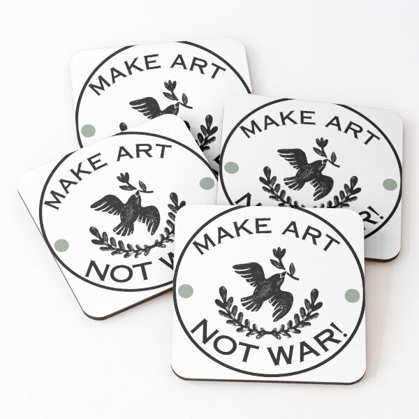 Item preview, Make Art Not War Peace Dove designed and sold by InkByBasmah.