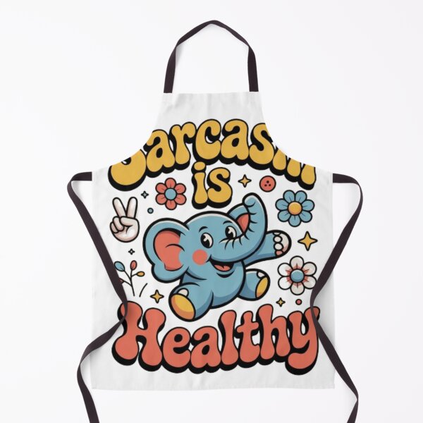 Item preview, Sarcasm Is Healthy – Cute Retro Elephant Funny Humor T-Shirt Design designed and sold by NewUSShop.